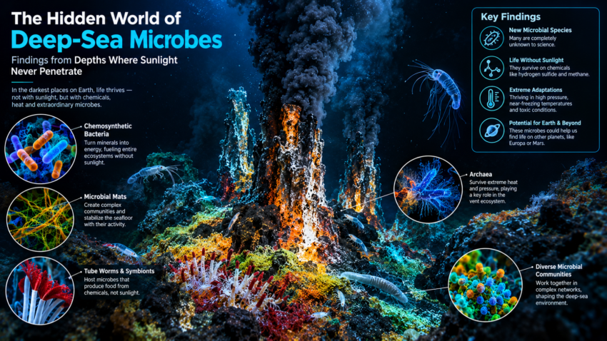 The Hidden World of Deep-Sea Microbes: Findings from Depths Where Sunlight Never Penetrates